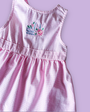 Vintage OshKosh Gingham Tie Back Dress, approx 2+ years