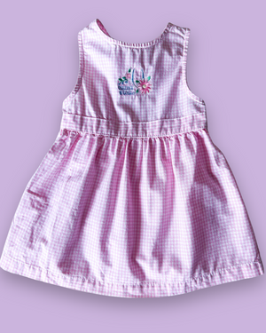 Vintage OshKosh Gingham Tie Back Dress, approx 2+ years