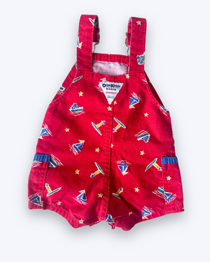 Vintage OshKosh Sailboat Shortalls, approx 3-6m