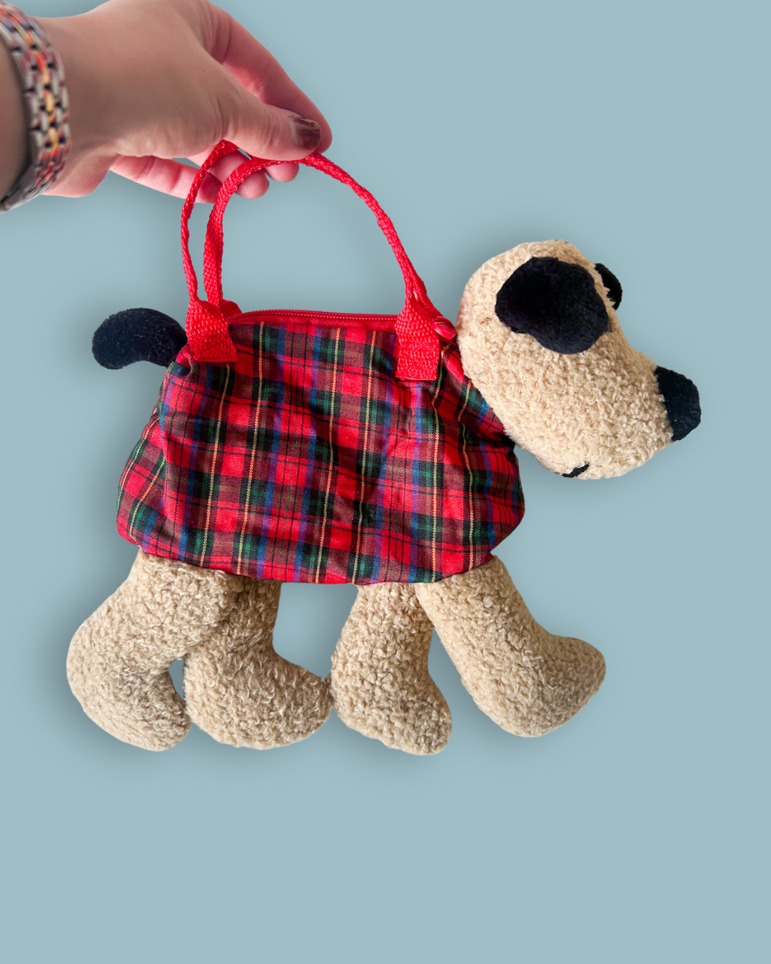 Vintage Tartan Puppy Bag