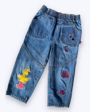 Vintage y2k era Sesame Street Jeans, approx 4-5yrs