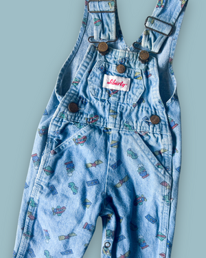 Vintage Liberty Transport Dungarees, approx 6-12m