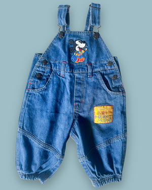 Vintage Baby Mickey Dungarees, approx 6-12m