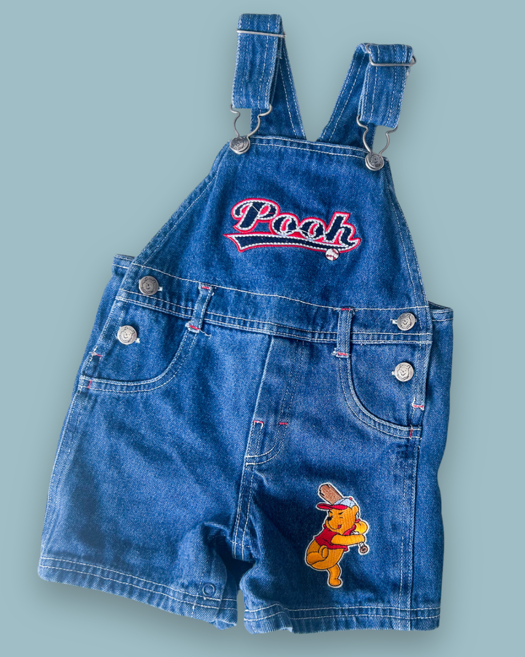 Vintage y2k Winnie The Pooh Shortalls, approx 18-24m+