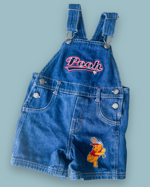 Vintage y2k Winnie The Pooh Shortalls, approx 18-24m+